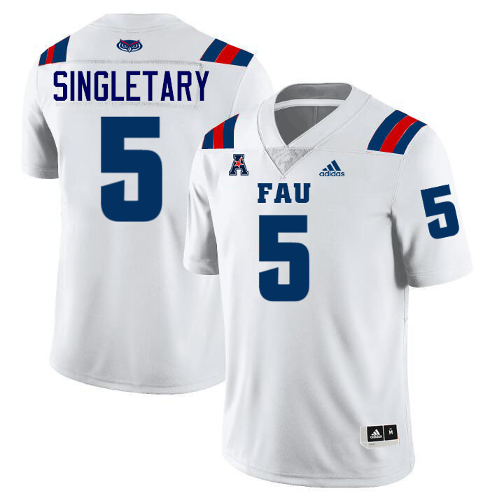 Devin Singletary FAU Jersey,Florida Atlantic Owls Football Jersey,Uniforms,Gears-White